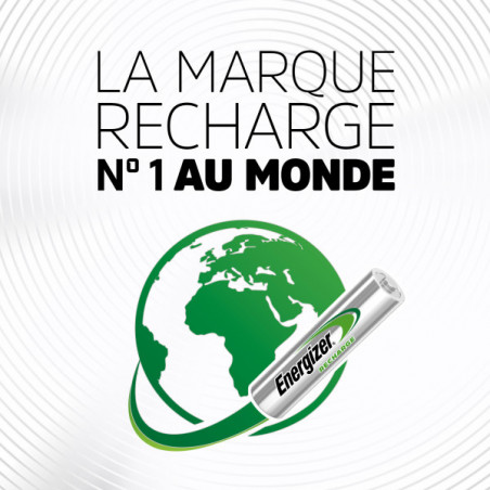 Energizer, Power Plus Rechargeable AAA/HR03, pack de 4 Piles