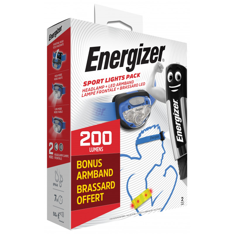 Energizer - Sport Pack - lampe frontale + brassard LED