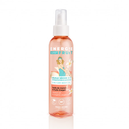 Huile Corps Massage - 2 En 1 - Monoi & Huile D'Argan Bio - 150Ml