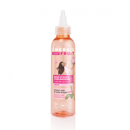 Bain D'Huile Capillaire - Cheveux Secs & Rebelles - Rose, Monoi & Huile D'Argan Bio - 150Ml