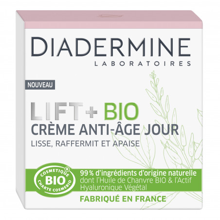 Diadermine - Lift+ Bio - Crème Anti-Âge Jour Bio - 50 Ml
