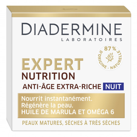 Diadermine - Expert Nutrition 3D - Crème de Nuit - Anti-rides - 50 ml