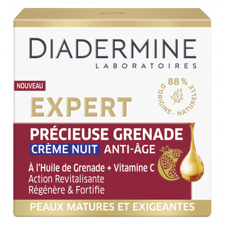 Diadermine - Expert - Précieuse Grenade - Crème de Nuit Anti-Âge - 50 ml