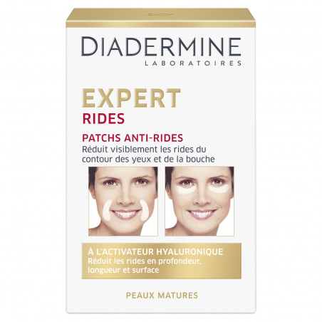 Diadermine - Expert Rides 3D - Patchs Anti-Rides Visage - 12 patchs