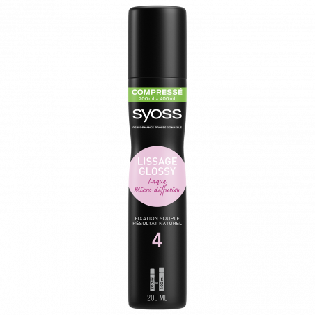 Syoss - Laque Compressée - Micro-diffusion - Lissage Glossy - 200 ml