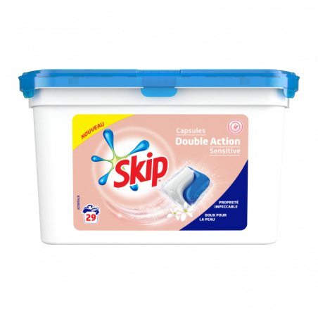 Pack de 3 Skip Lessive Capsules Duo Double Action Sensitive