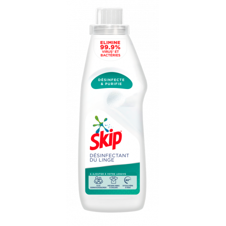 Pack de 12 Skip Désinfectant Linge Désinfecte & Purifie 1.2L