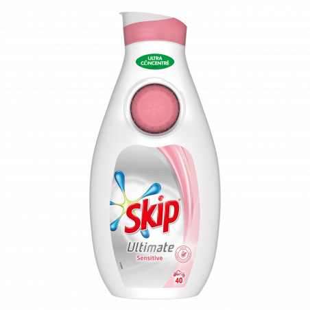 Pack de 5 Skip Lessive Liquide Concentrée Ultimate Sensitive Peau Sensible 1