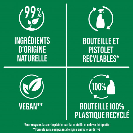 Nettoyant Ménager Multi Surfaces Ajax Multi-Usages Spray - 500ml