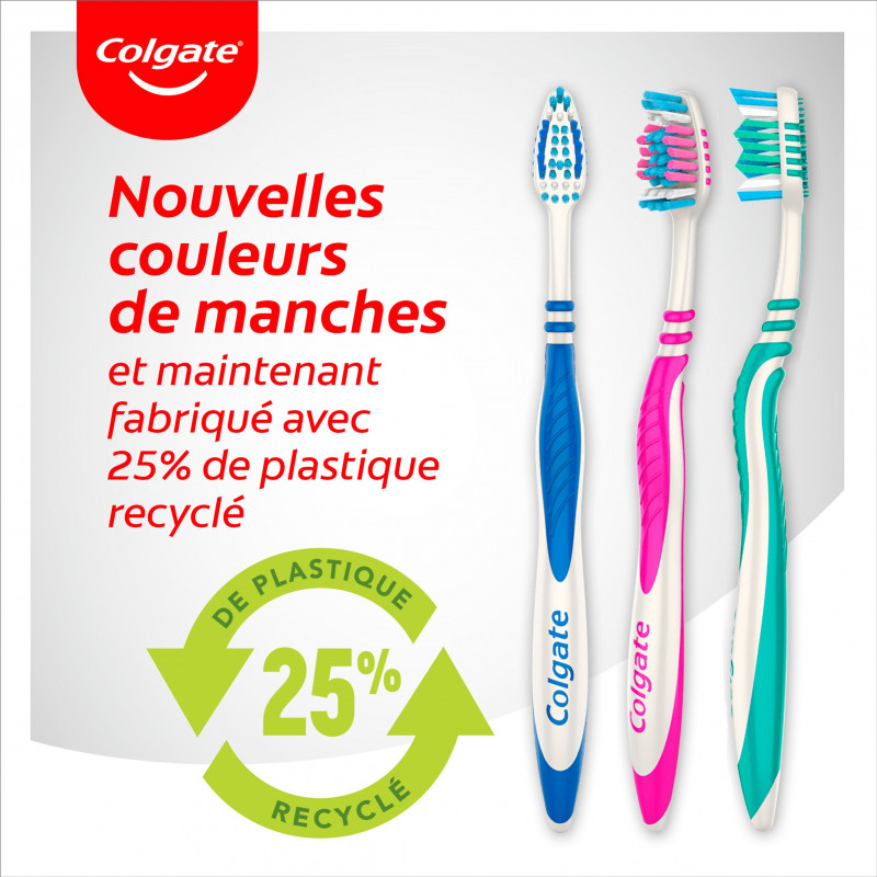 Lot Brosses à dents Colgate Zig Zag Souple x3
