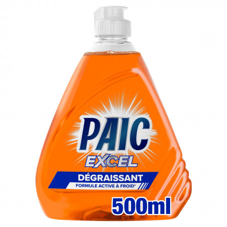 Liquide Vaisselle Paic Excel Actif à froid Dégraissant - 500ml