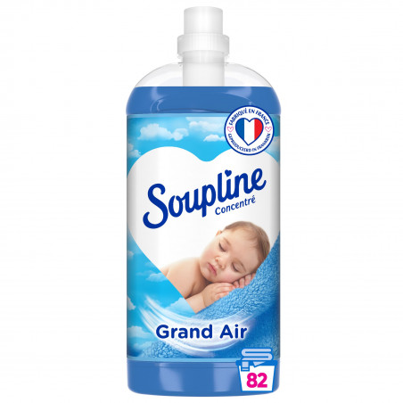 Adoucissant concentré Soupline Grand Air 82 lavages 100% recyclé - 1,9L