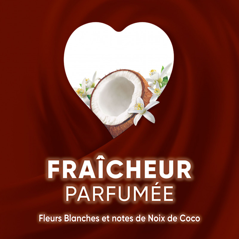 Adoucissant concentré Soupline Fraîcheur Parfumée Coco & Fleurs blanches 56 lavages 100% recyclé - 1