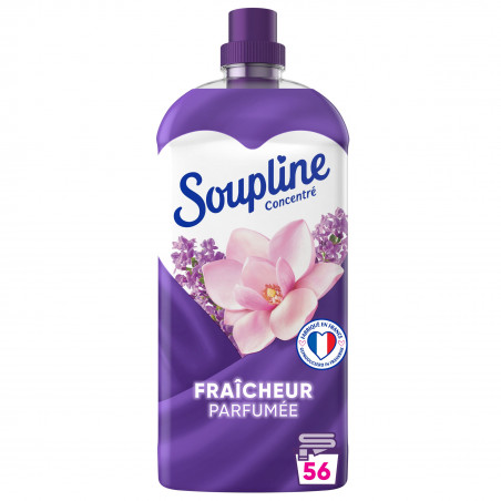 Adoucissant concentré Soupline Fraîcheur Parfumée Magnolia & Lavande 56 lavages 100% recyclé - 1,2L