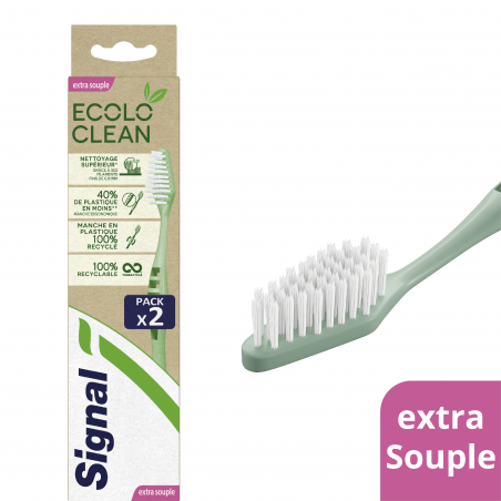 Signal Brosse à Dents Écolo Clean Extra Souple x2