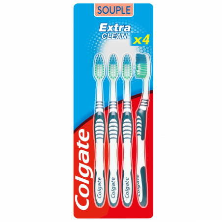 Brosse à dents Colgate Extra Clean Souple x4