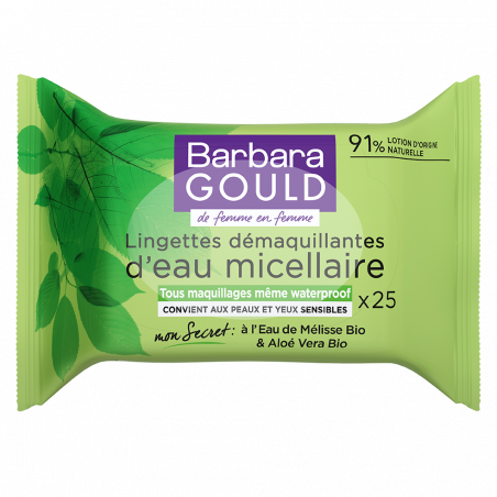 Lingettes démaquillantes eau micellaire x25