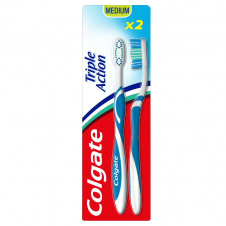 Brosse à dents Colgate Triple Action Medium x2