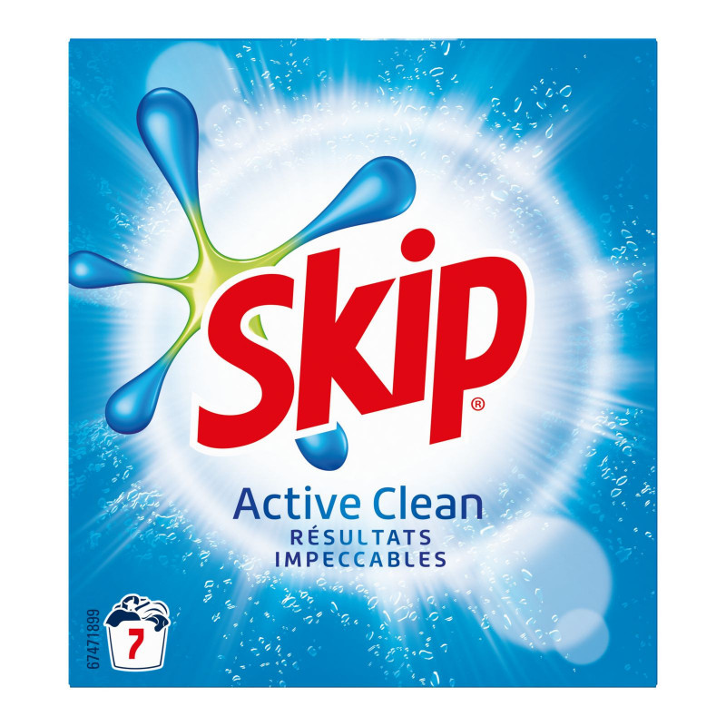 Pack de 7 - Skip Lessive Poudre Active Clean 7 Doses