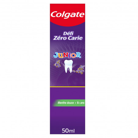Dentifrice enfant Colgate Défi Zéro Carie Kids Menthe douce 6+ - 50ml