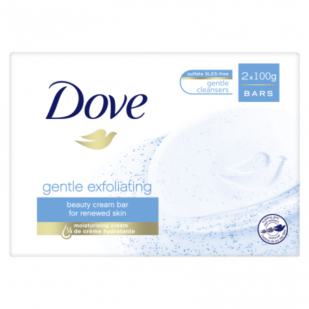 DOVE Savon Pain de Toilette Exfoliant Doux 2x100g