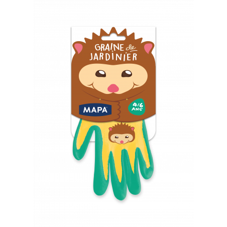 Lot de 3 - Gants de Jardinage Enfant - Graine de Jardinier - T.4/6 ans