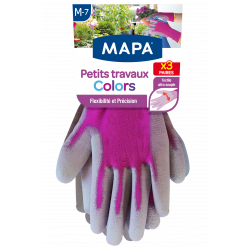 Mapa - Lot de 3 paires de Gants de Jardin Petits Travaux Colors - T.M (7)