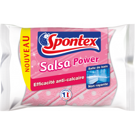 Spontex - 2 Eponges Salle de Bain Salsa Power