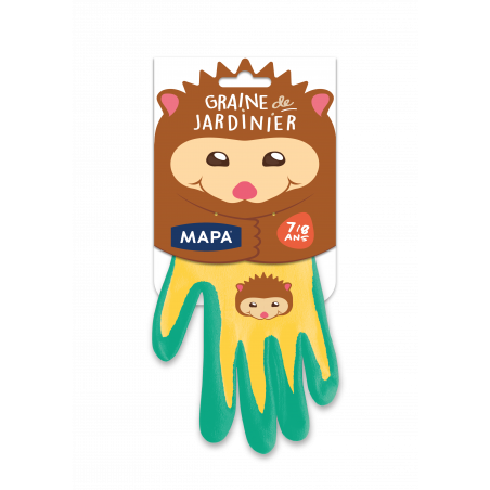 Lot de 3 - Gants de Jardinage Enfant - Graine de Jardinier - T.7/8 ans