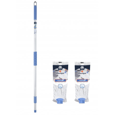 Elephant - Mega lot - 1 Kit Seau, Essoreur & Balai lave sol La Classique