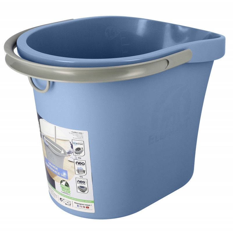 Elephant - Mega lot - 1 Kit Seau, Essoreur & Balai lave sol La Classique