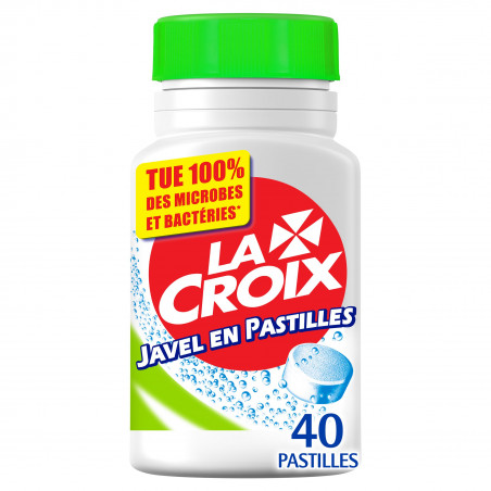 Pack de 4 - Javel en Pastilles LA CROIX Désinfectant . Boite - 40 pastilles