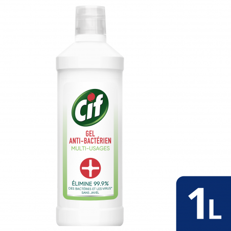 Cif Gel Anti-Bactérien Multi-Usages Sans Javel 1l