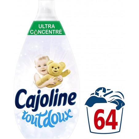 Cajoline Adoucissant Ultra-Concentré Intense Tout Doux 960mL 64 Lavages