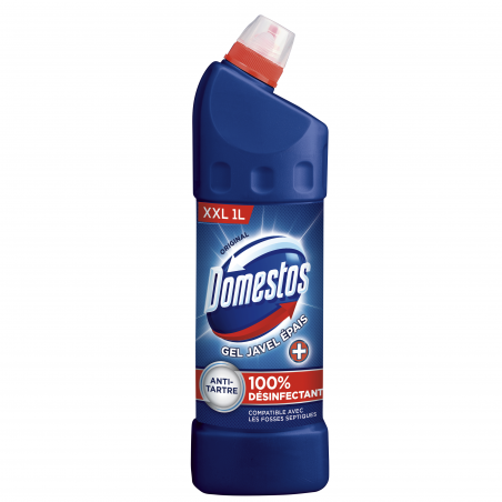Domestos Gel Nettoyant Wc Javel 100% Désinfectant Original 1l