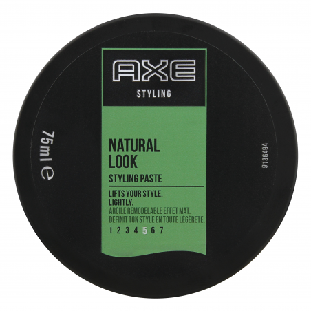 Axe Natural Gel Cheveux Argile Remodelable Effet Mat Black Pot 75ml