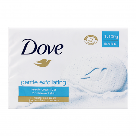 DOVE Savon Pain de Toilette Exfoliant Doux 4x100g