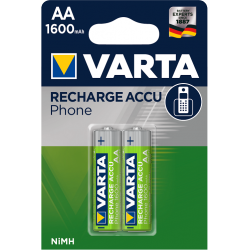 Varta - Pile rechargeable AA 1600 mAh Phone Accus blister de 2