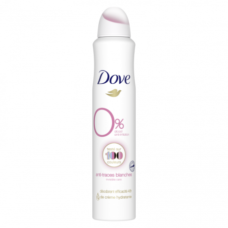 Pack de 6 Dove 0% Déodorant Femme Spray Invisible Care 200ml