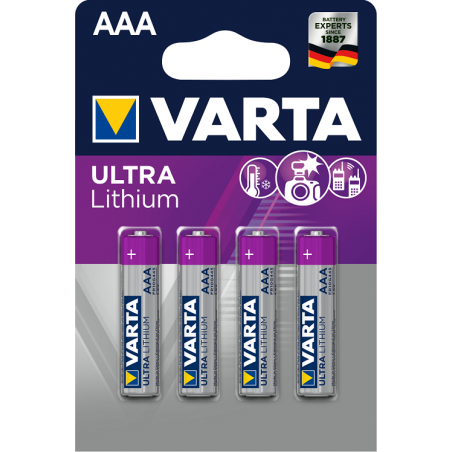 Varta - Piles Ultra Lithium AAA blister de 4