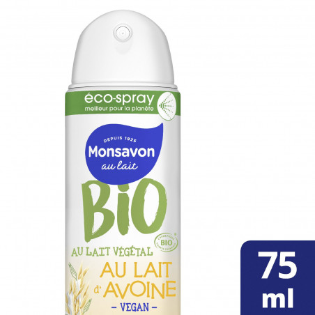 Monsavon Déodorant Spray Bio Lait Avoine 75ml