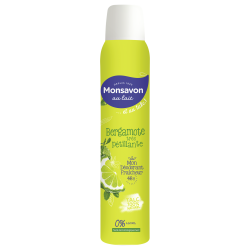 MONSAVON Déodorant Femme Spray au Talc Bergamote Très Pétillante 200ml