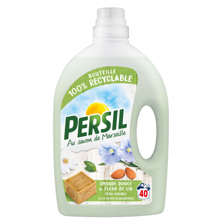Persil Lessive Liquide Peau Sensible Amande Douce 2l 40 Lavages