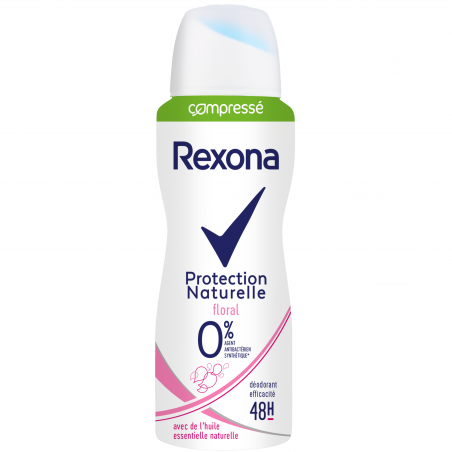 Rexona Déodorant Femme Spray Compressé Protection naturelle Floral Rose 100ml
