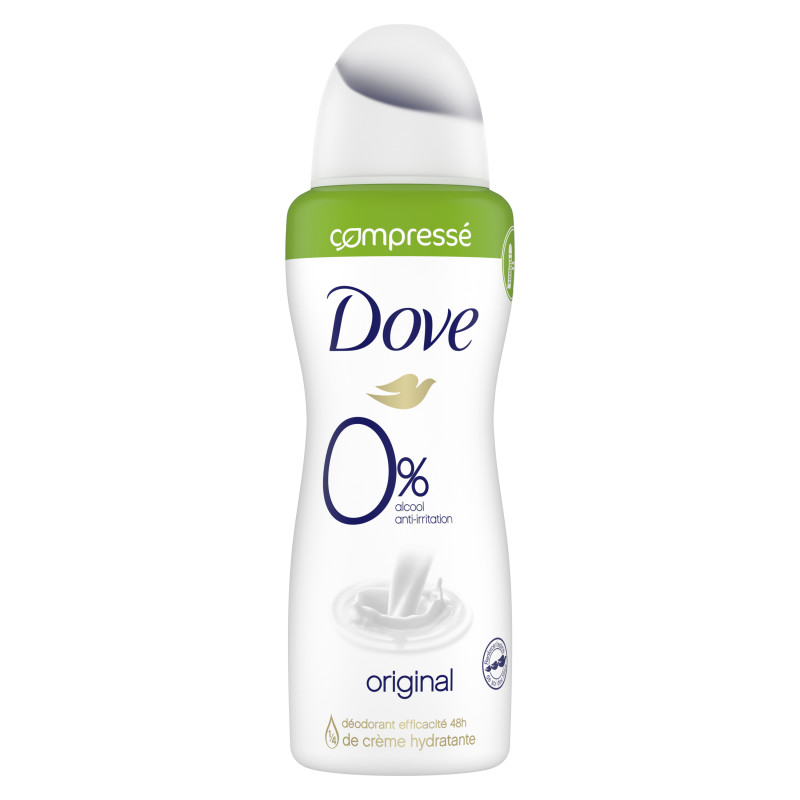 Pack de 6 - Dove 0% Déodorant Femme Spray Compressé Original 100ml