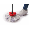 Vileda Turbo 3 en 1 balai avec système rotatif + seau à pédale – set complet, retire 99% des bactéri