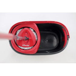 Vileda Turbo 3 en 1 balai avec système rotatif + seau à pédale – set complet, retire 99% des bactéri