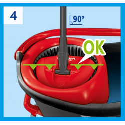 Vileda Turbo 3 en 1 balai avec système rotatif + seau à pédale – set complet, retire 99% des bactéri