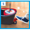 Vileda Turbo 3 en 1 balai avec système rotatif + seau à pédale – set complet, retire 99% des bactéri