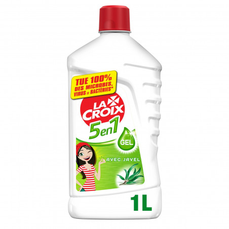 Produit Ménager La Croix 5 en 1 Gel Désinfectant Javel Fraîcheur Eucalyptus - 1L
